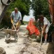 Grint en graafwerk voor afvoer regenwater